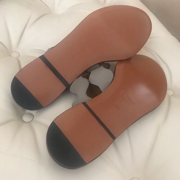 Chloé sandals in a beautiful Olive green/grey - Picture 5 of 5